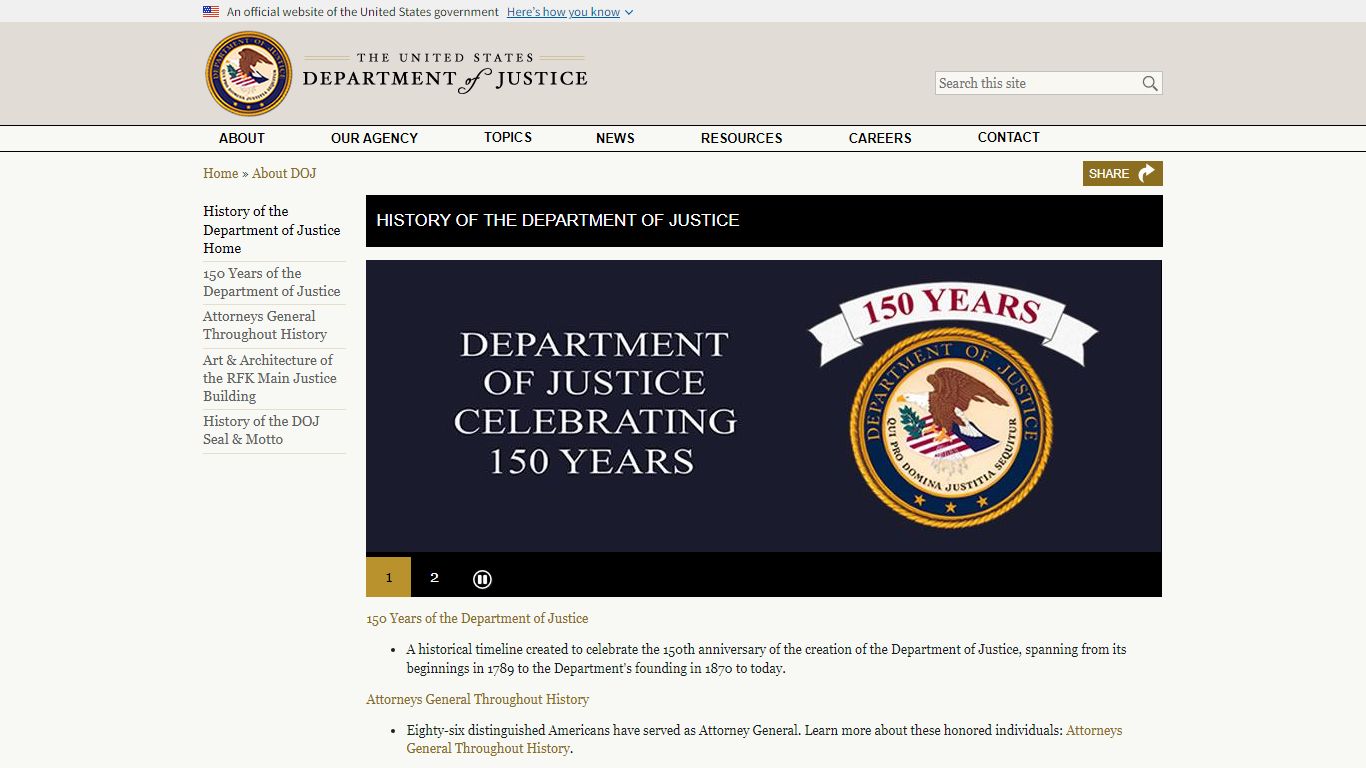 History of the Department of Justice | Department of Justice