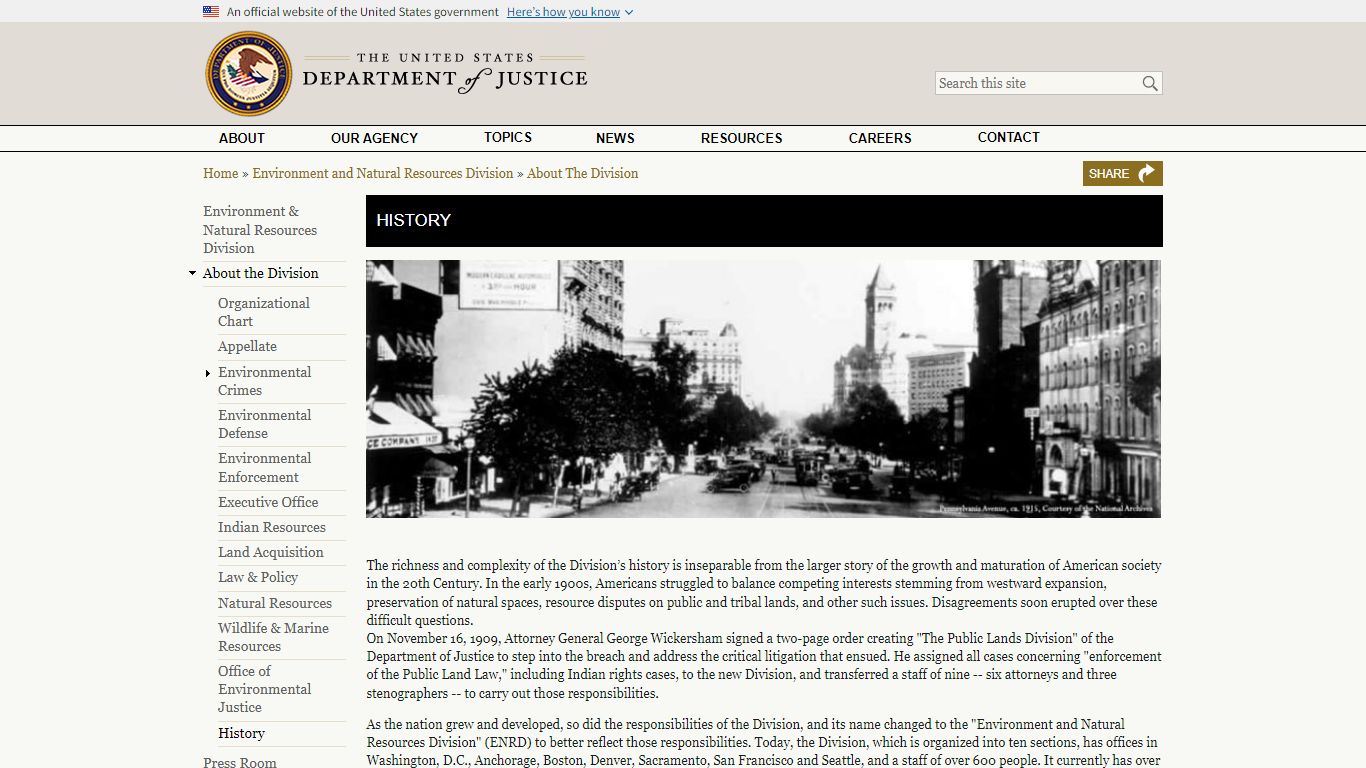 History - United States Department of Justice